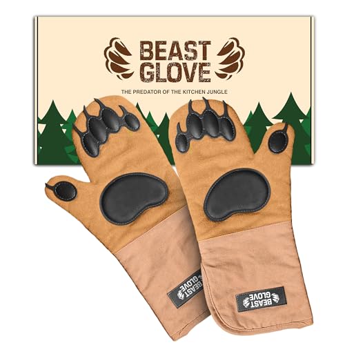 Beast Glove Oven Mitts | Kitchen Pot Holders Set | Heat Resistant Oven Mittens for Kitchen